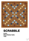 plakat: scrabble spilleplade - cognac-Brætspil-A1two3