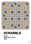 plakat: scrabble spilleplade - creamy mushroom-Brætspil-A1two3