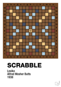 plakat: scrabble spilleplade - dark brown-Brætspil-A1two3