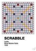 plakat: scrabble spilleplade - dusty lilac-Brætspil-A1two3