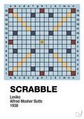 plakat: scrabble spilleplade - heavenly blue-Brætspil-A1two3