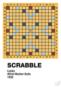 plakat: scrabble spilleplade - honeycomb-Brætspil-A1two3