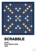 plakat: scrabble spilleplade - lapis blue-Brætspil-A1two3