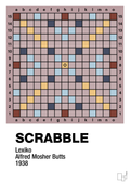 plakat: scrabble spilleplade - light rose-Brætspil-A1two3