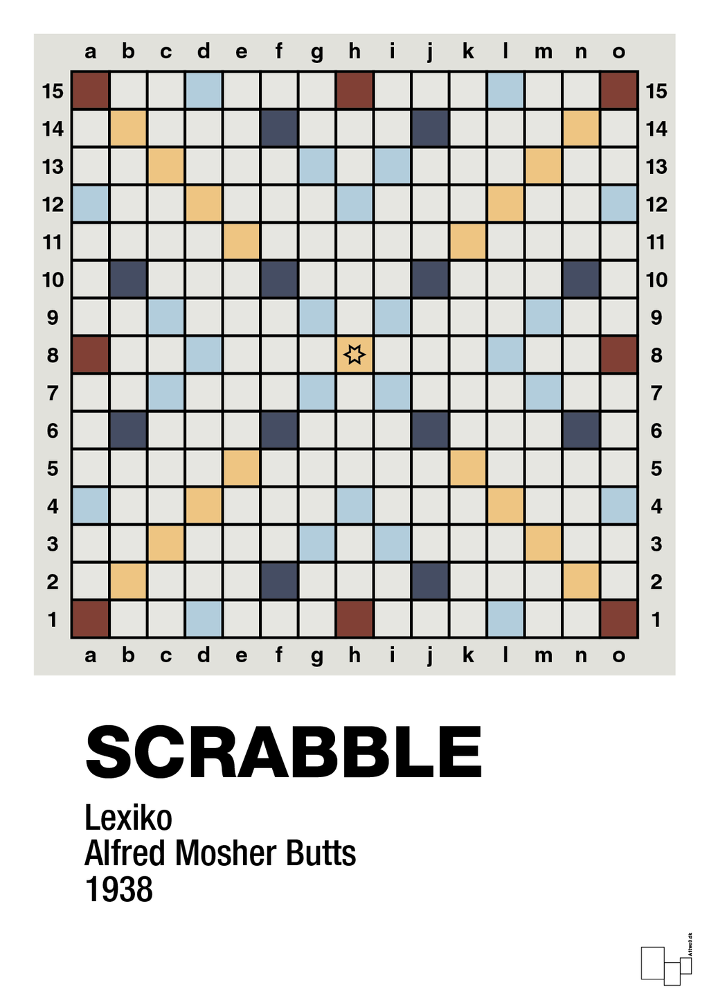 plakat: scrabble spilleplade - painters white-Brætspil-A1two3