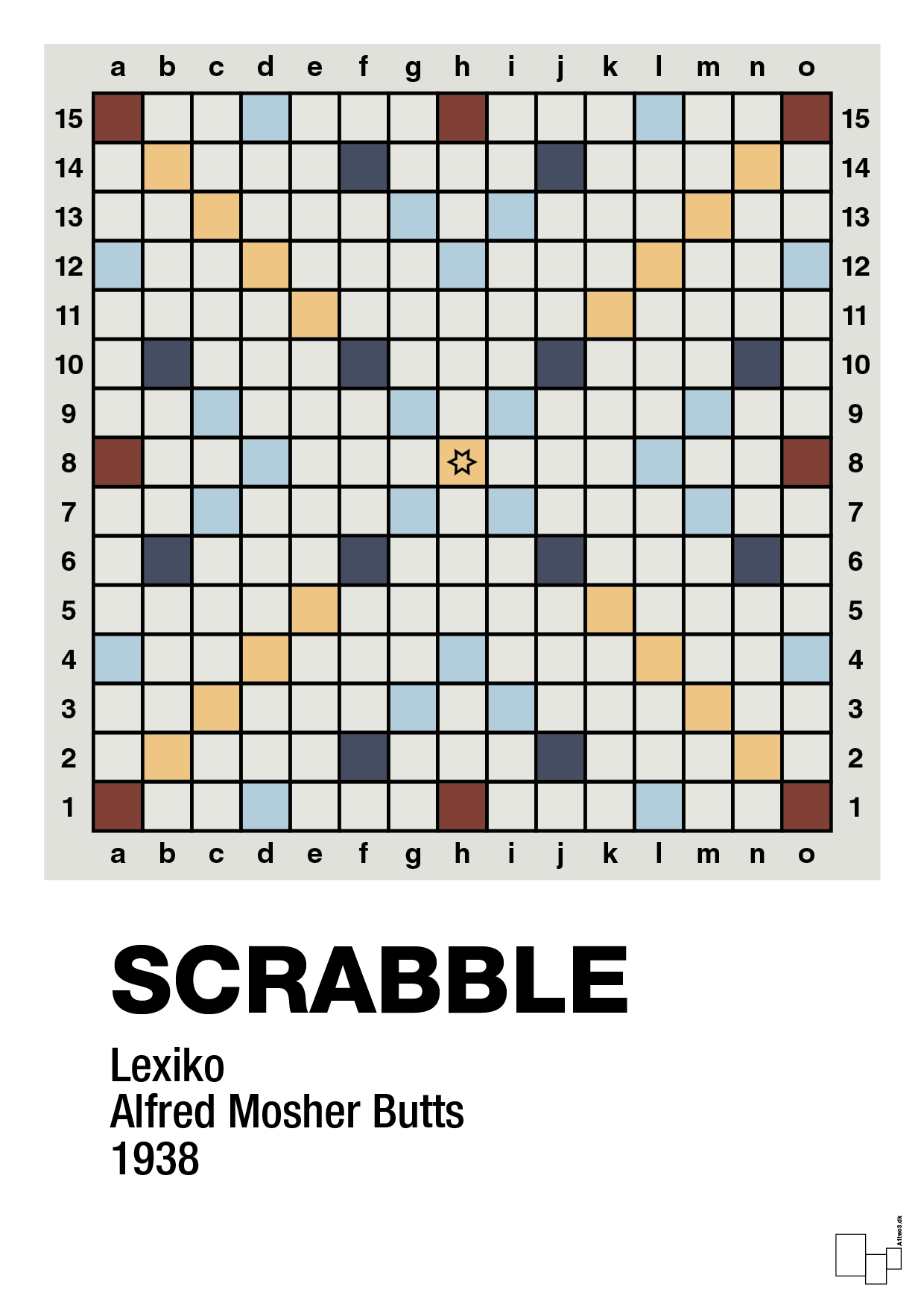 plakat: scrabble spilleplade - painters white-Brætspil-A1two3