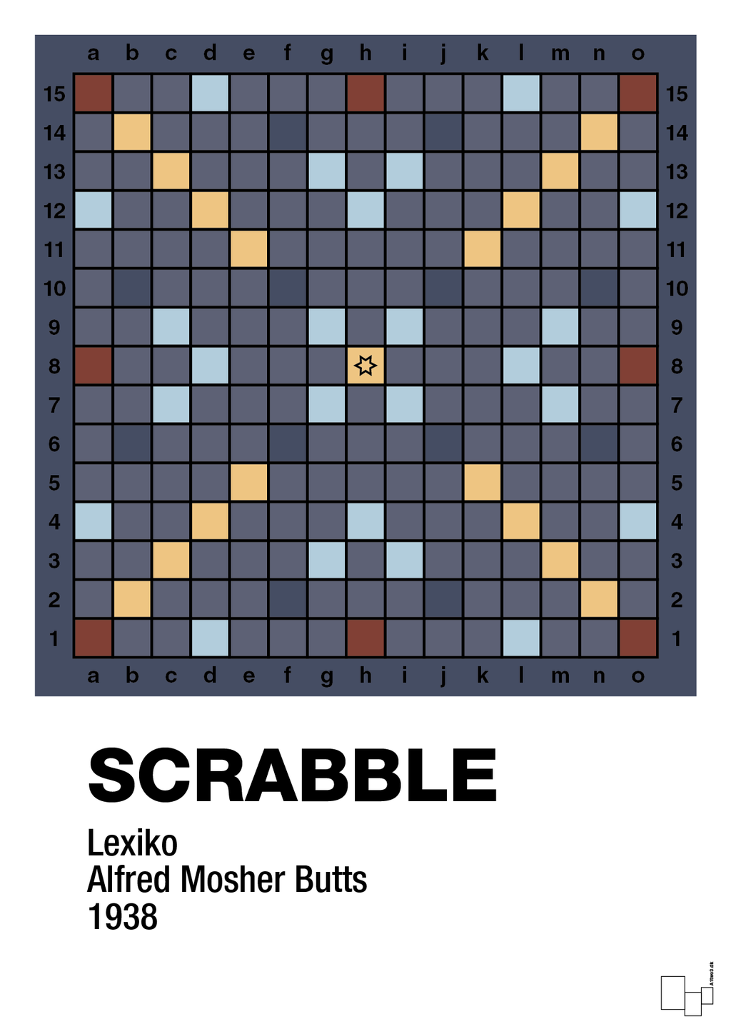Scrabble spilleplade - petrol-Brætspil-A1two3