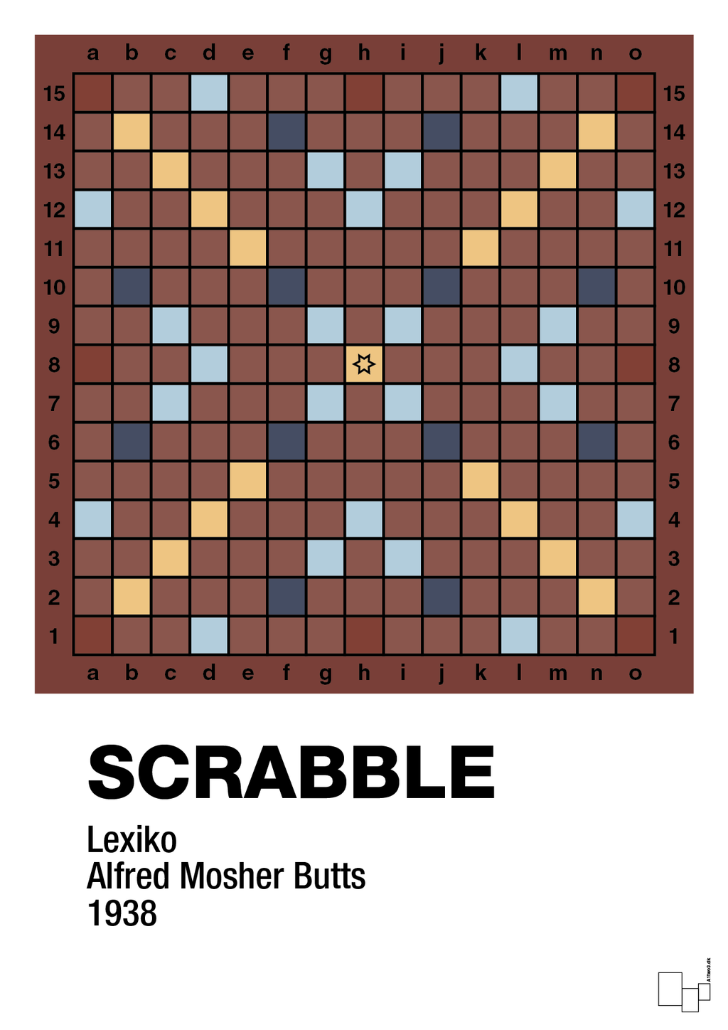 plakat: scrabble spilleplade - red pepper-Brætspil-A1two3