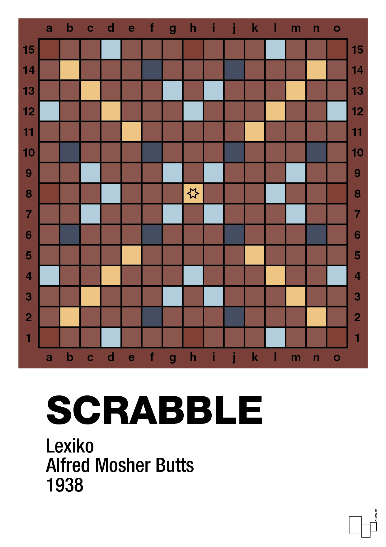 plakat: scrabble spilleplade - red pepper-Brætspil-A1two3