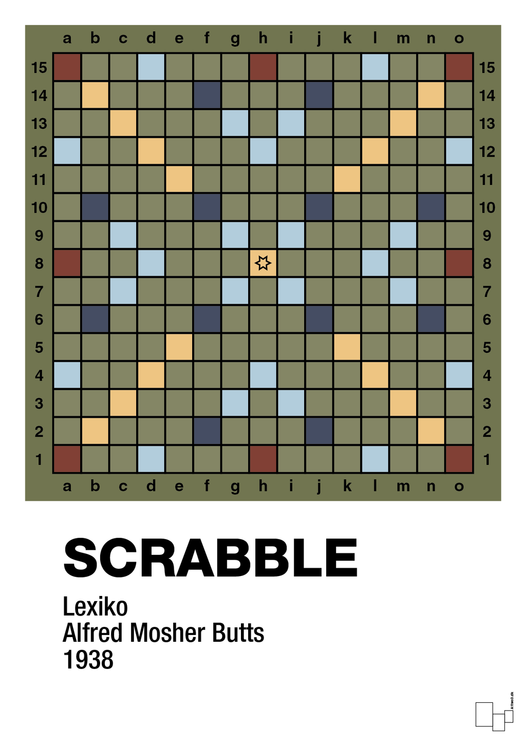 plakat: scrabble spilleplade - secret meadow-Brætspil-A1two3