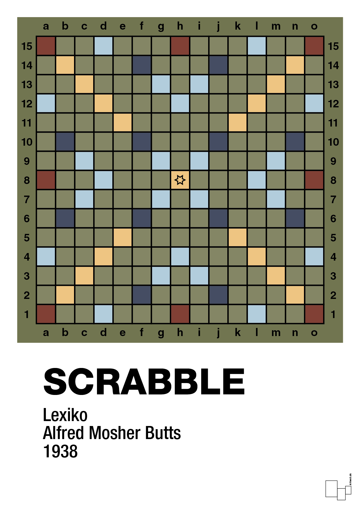 plakat: scrabble spilleplade - secret meadow-Brætspil-A1two3