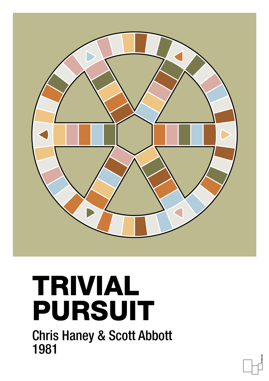 plakat: trivial pursuit spilleplade - back to nature-Brætspil-A1two3