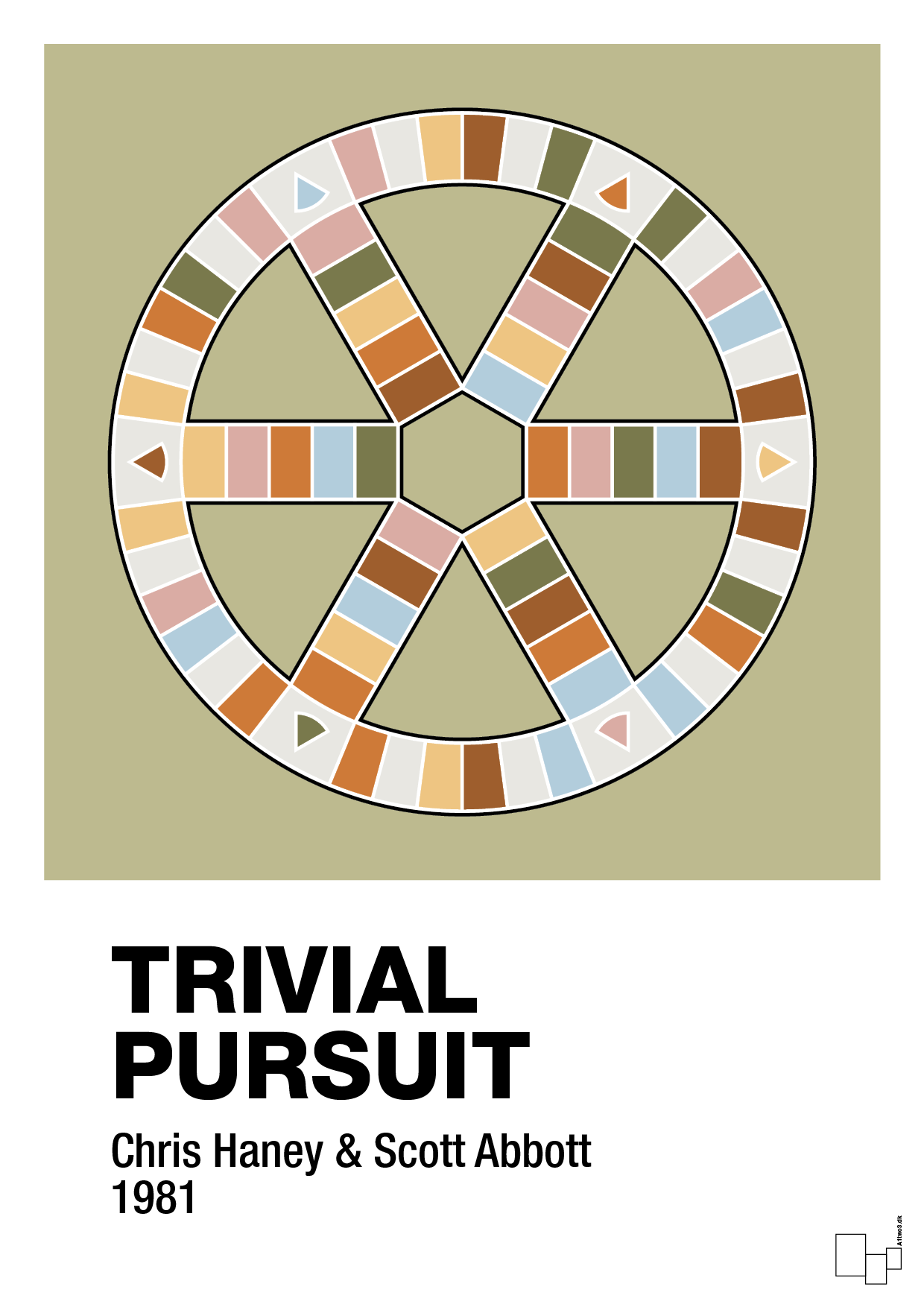 plakat: trivial pursuit spilleplade - back to nature-Brætspil-A1two3