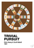 plakat: trivial pursuit spilleplade - dark brown-Brætspil-A1two3