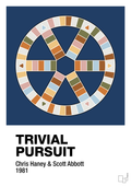 plakat: trivial pursuit spilleplade - lapis blue-Brætspil-A1two3