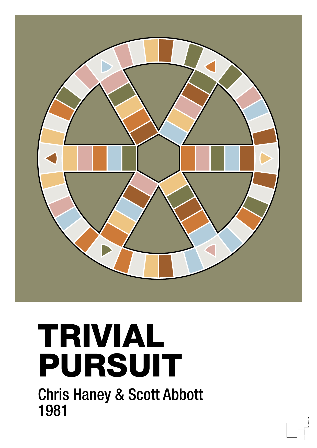plakat: trivial pursuit spilleplade - misty forrest-Brætspil-A1two3