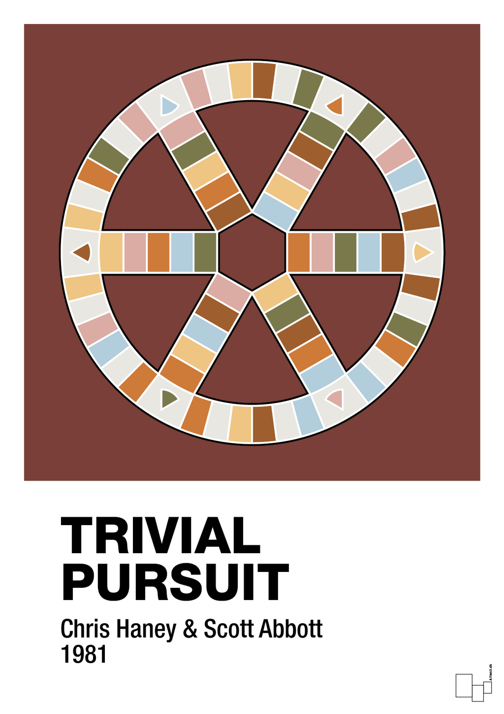plakat: trivial pursuit spilleplade - red pepper-Brætspil-A1two3