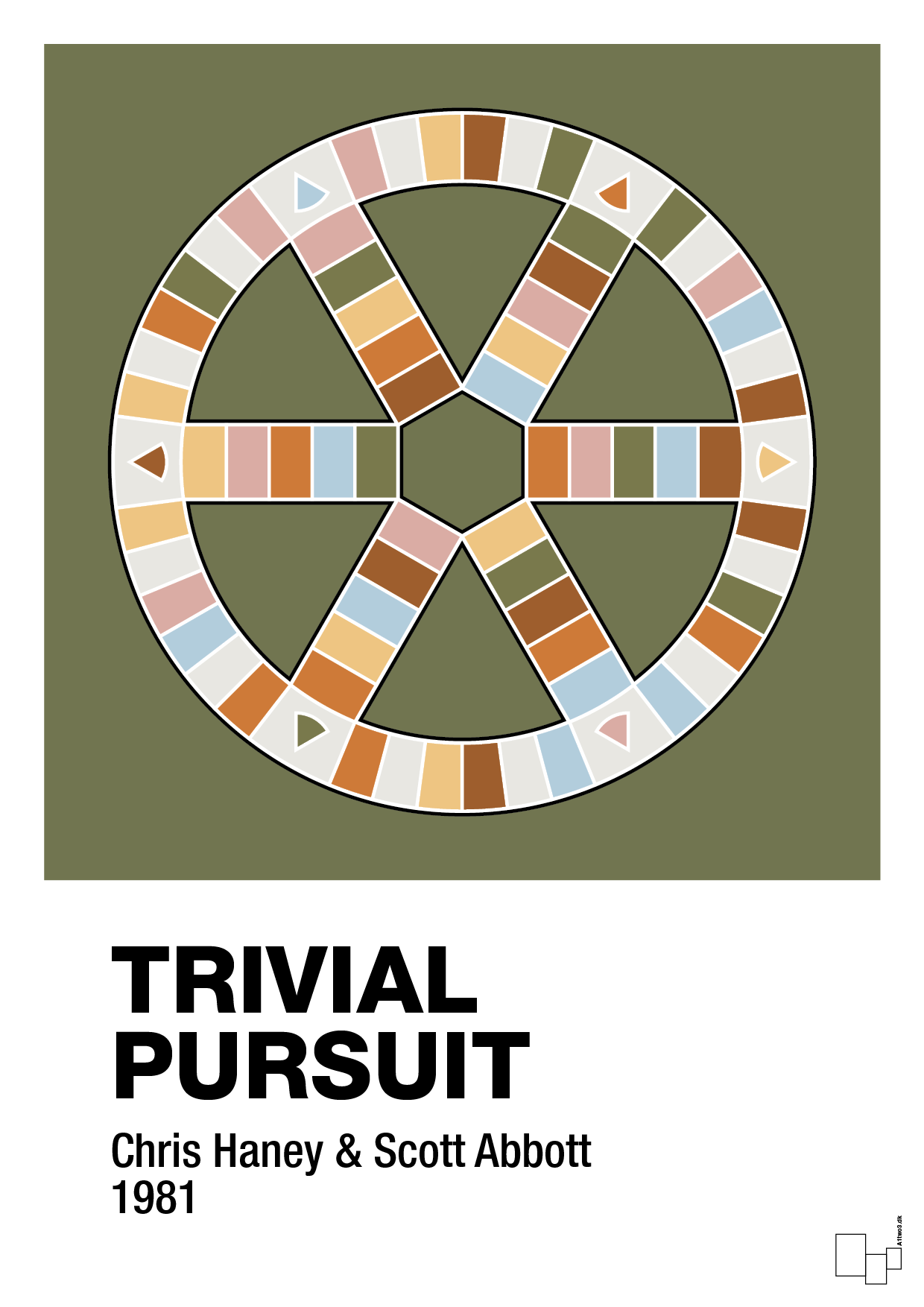 plakat: trivial pursuit spilleplade - secret meadow-Brætspil-A1two3