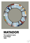 plakat: matador spilleplade - battleship gray-Brætspil-A1two3