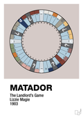 plakat: matador spilleplade - broken beige-Brætspil-A1two3