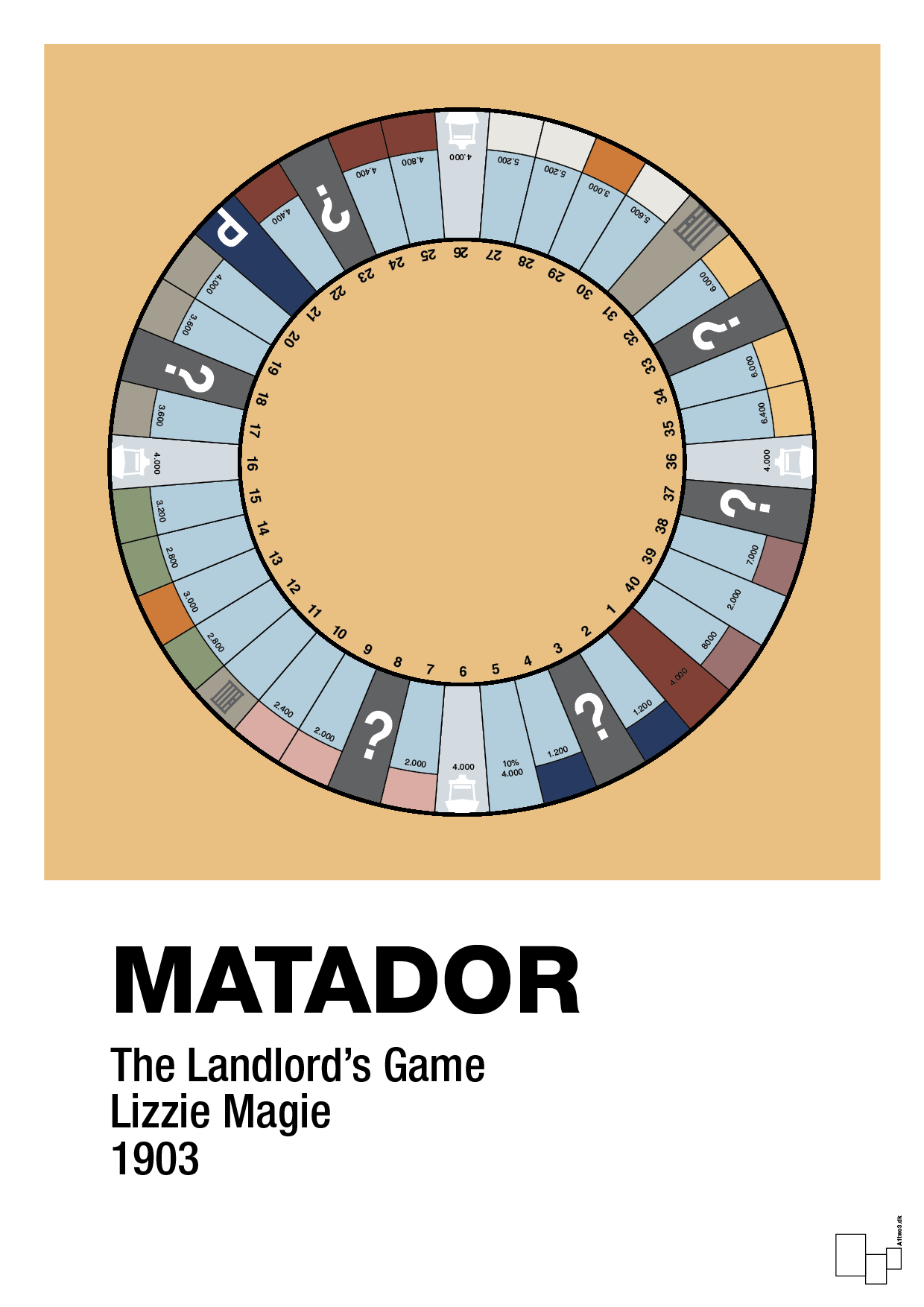 plakat: matador spilleplade - charismatic-Brætspil-A1two3