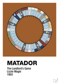 plakat: matador spilleplade - cognac-Brætspil-A1two3