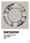 plakat: matador spilleplade - creamy mushroom-Brætspil-A1two3