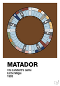 plakat: matador spilleplade - dark brown-Brætspil-A1two3