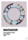 plakat: matador spilleplade - dusty lilac-Brætspil-A1two3
