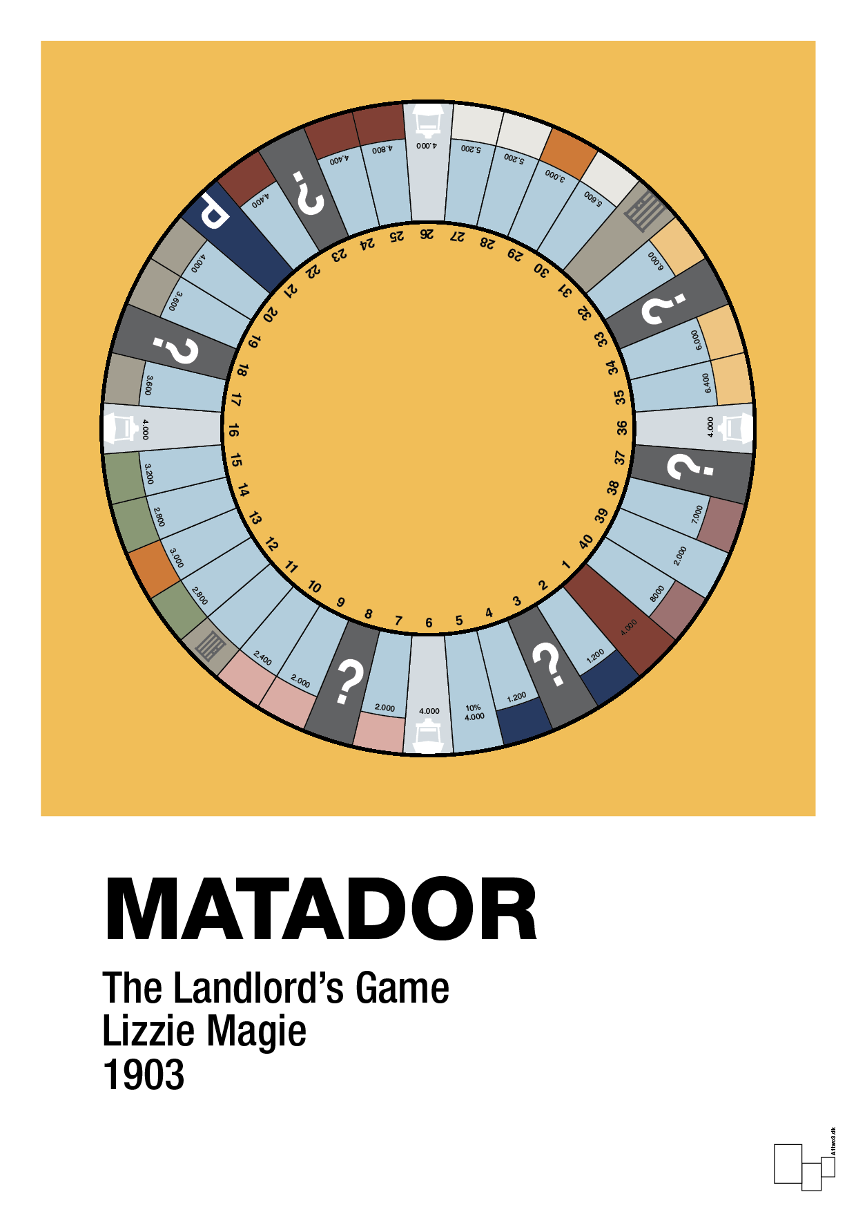 plakat: matador spilleplade - honeycomb-Brætspil-A1two3