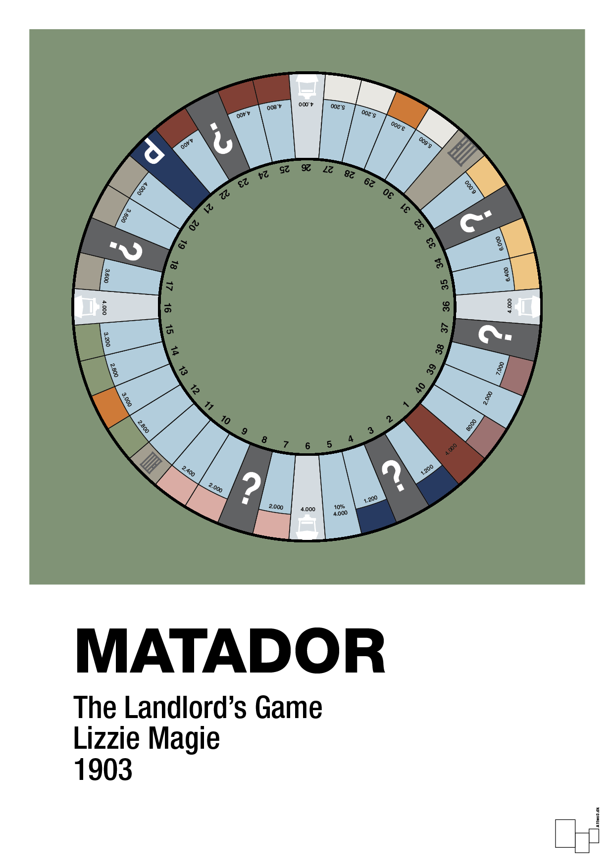 plakat: matador spilleplade - jade-Brætspil-A1two3