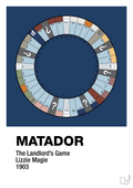 plakat: matador spilleplade - lapis blue-Brætspil-A1two3