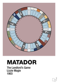 plakat: matador spilleplade - light rose-Brætspil-A1two3