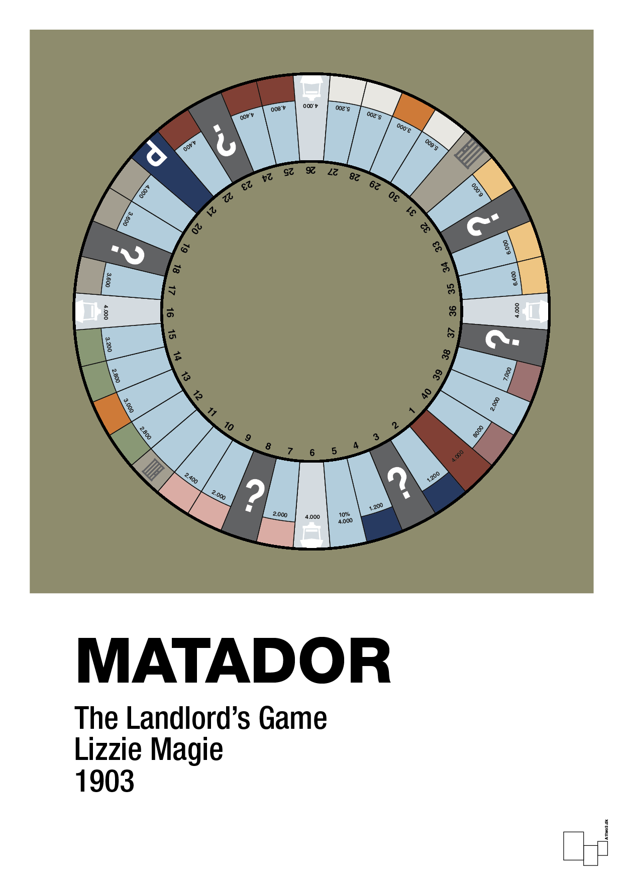 plakat: matador spilleplade - misty forrest-Brætspil-A1two3