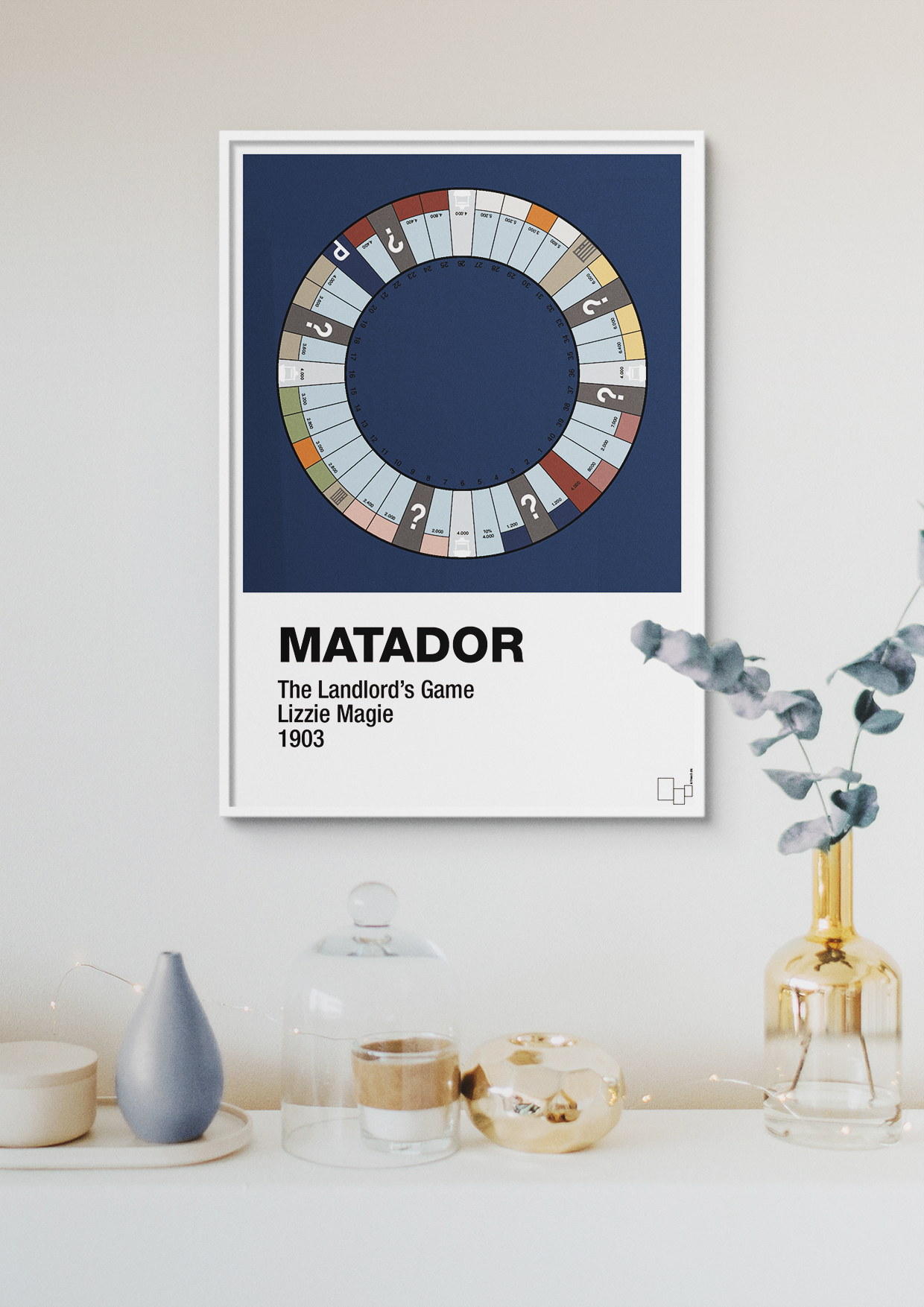 plakat: matador spilleplade - graphic charcoal-Brætspil-A1two3