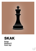 plakat: spillebrikken konge i sort - cider spice-Brætspil-A1two3