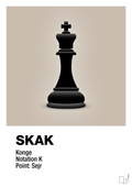 plakat: spillebrikken konge i sort - creamy mushroom-Brætspil-A1two3