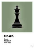 plakat: spillebrikken konge i sort - jade-Brætspil-A1two3