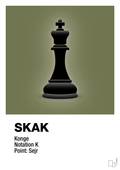plakat: spillebrikken konge i sort - secret meadow-Brætspil-A1two3