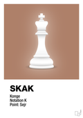plakat: spillebrikken konge i hvid - cider spice-Brætspil-A1two3