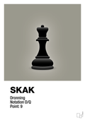 plakat: spillebrikken dronning i sort - battleship gray-Brætspil-A1two3