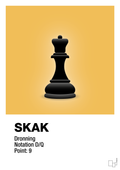 plakat: spillebrikken dronning i sort - honeycomb-Brætspil-A1two3