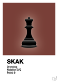 plakat: spillebrikken dronning i sort - red pepper-Brætspil-A1two3