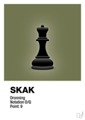 plakat: spillebrikken dronning i sort - secret meadow-Brætspil-A1two3