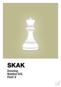plakat: spillebrikken dronning i hvid - back to nature-Brætspil-A1two3