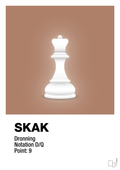plakat: spillebrikken dronning i hvid - cider spice-Brætspil-A1two3