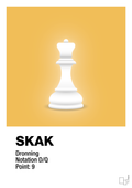 plakat: spillebrikken dronning i hvid - honeycomb-Brætspil-A1two3