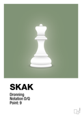 plakat: spillebrikken dronning i hvid - jade-Brætspil-A1two3