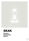 plakat: spillebrikken dronning i hvid - painters white-Brætspil-A1two3