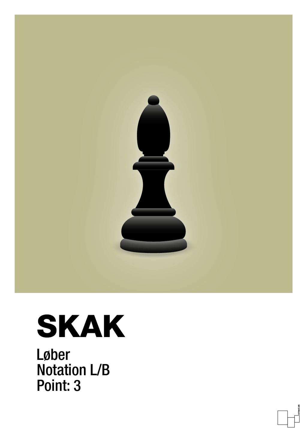 plakat: spillebrikken løber i sort - back to nature-Brætspil-A1two3